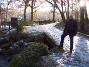 Mark approaching the Ptarmigan path to Ben Lomond 